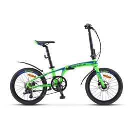 Складной велосипед STELS Pilot 680 MD V010 20" 2019 , Вариант УТ-00237566: Рама: one size (Рост: 160-175см.), Цвет: Зеленый/Синий, изображение  - НаВелосипеде.рф
