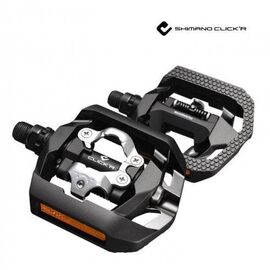 Педали для велосипеда Shimano PD-T420, с отражателями, с шипами, индивидуальная упаковка EPDT420, изображение  - НаВелосипеде.рф