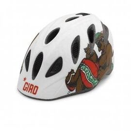 Велошлем детский Giro RASCAL mat wht ca bear, Вариант УТ-00007926: Размер: S/M (46-50 см), изображение  - НаВелосипеде.рф