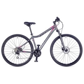 Женский гибридный велосипед AUTHOR Grand  ASL 2017, Вариант УТ-00023339: Рама 17" (Рост: 155-172см); Цвет: серый/розовый, изображение  - НаВелосипеде.рф