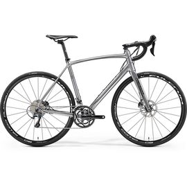 Шоссейный велосипед Merida Ride Disc 500 2017, Вариант УТ-00037527: Рама: M-L 54 (Рост: 170 - 175 cm), Цвет: серо-черный, изображение  - НаВелосипеде.рф