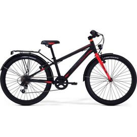 Подростковый велосипед Merida Dino 24" 2017, Вариант УТ-00038902: Рост: от 135 до 150 см, Цвет: матовый черно-красный , изображение  - НаВелосипеде.рф