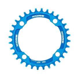 Звезда Kore Narrow Wide Front Chain Ring, 34T, синий, KCRFNW0134LAT, изображение  - НаВелосипеде.рф