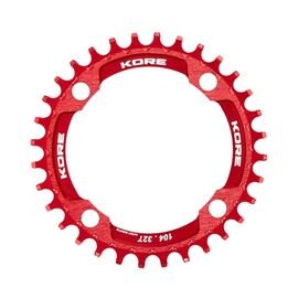 Звезда Kore Narrow Wide Front Chain Ring, 34T, красный, KCRFNW0134RAT, изображение  - НаВелосипеде.рф