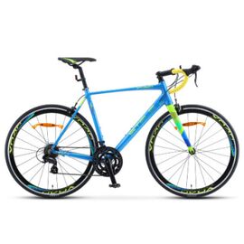 Шоссейный велосипед STELS XT 280 V010 28" 2020 , Вариант УТ-00237917: Рама: 21,5" (Рост: 180-190 см.), Цвет: Синий/желтый , изображение  - НаВелосипеде.рф