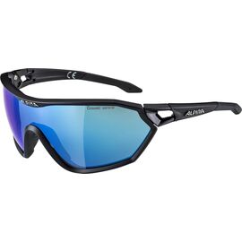 Очки велосипедные Alpina S-Way L CM+, Black Matt/Blue Mirror, A8625031, изображение  - НаВелосипеде.рф
