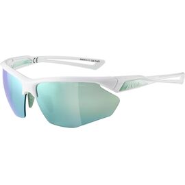 Очки велосипедные Alpina Nylos HR, White-Pistachio/Emerald Mirror, A8635311, изображение  - НаВелосипеде.рф