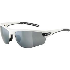 Очки велосипедные Alpina Tri-Scray 2.0 HR, White Matt-Black/Black Mirror+Clear+Orange Mirror, A8642310, изображение  - НаВелосипеде.рф