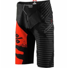 Велошорты 100% R-Core-X DH Short, черно-красный 2018, 42000-064-30, Вариант УТ-00058186: Размер: W30 (S), изображение  - НаВелосипеде.рф