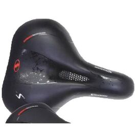 Седло велосипедное VINCA SPORT, 260*220мм, комфортное, черное, VS 107, изображение  - НаВелосипеде.рф