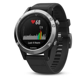 Смарт-часы Garmin Fenix 5, GPS, Watch, WW, Glass, Black/Silver, 010-01688-03, изображение  - НаВелосипеде.рф