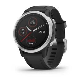 Смарт-часы Garmin fenix 6S, GPS Watch, WW, Silver w/Black Band, 010-02159-01, изображение  - НаВелосипеде.рф