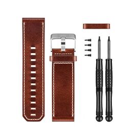 Ремешок сменный Garmin, для Fenix 3, кожа, коричневый, 010-12168-12, изображение  - НаВелосипеде.рф