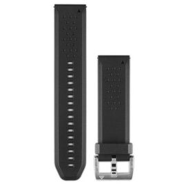 Ремешок сменный Garmin, для fenix Chronos, силикон, черный, 010-12419-04, изображение  - НаВелосипеде.рф