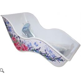 Детское велокресло Vinca Sport, для куклы, белое, "цветы", VS-KD 01 white Flowers, изображение  - НаВелосипеде.рф