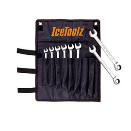Гаечные ключи Ice Toolz, с трещёткой от 8 до15 мм, в кармане, 41B8, изображение  - НаВелосипеде.рф