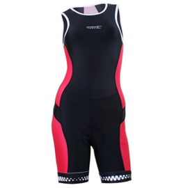 Комбинезоны Santic стартовый, женский костюм для триатлон, лямки, размер XL, черно-красный, LC03001XL, изображение  - НаВелосипеде.рф