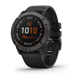 Смарт-часы Garmin fenix 6X Pro Solar, GPS, EMEA , Ti, Carbon Gray DLC w/Black Band, 010-02157-21, изображение  - НаВелосипеде.рф