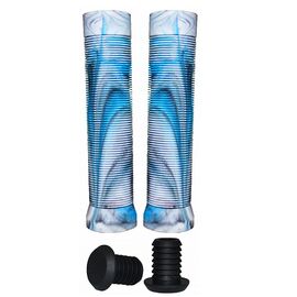 Грипсы велосипедные Vinca Sport, 140мм, черно-голубые, H-G 128 mix blue, изображение  - НаВелосипеде.рф