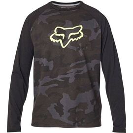 Футболка Fox Tournament LS Tech Tee, Black Camo, 24764-247, Вариант УТ-00239829: Размер: L, изображение  - НаВелосипеде.рф