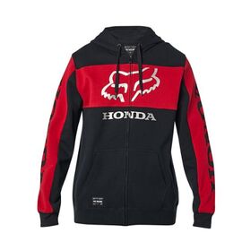 Толстовка Fox Honda Zip Fleece, Black/Red, 25955, Вариант УТ-00239664: Размер: L , изображение  - НаВелосипеде.рф
