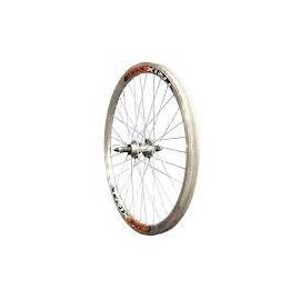 Колесо велосипедное переднее TRIX 24", алюминий, двойной обод, алюминиевая втулка на гайке, GJ-AL-021 (24) об. лента, изображение  - НаВелосипеде.рф