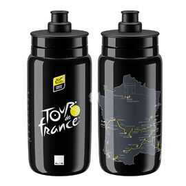 Фляга велосипедная ELITE Fly TOUR DE FRANCE, 550 мл, пластик, черный, EL01604450, изображение  - НаВелосипеде.рф