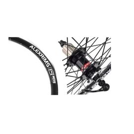 Колесо велосипедное ALEXRIMS DM-19, 27,5" заднее, алюминиевая втулка NOVATEC на промподшипниках, дисковая, УТ00019460, изображение  - НаВелосипеде.рф