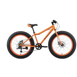 Подростковый велосипед Black One Monster 24" 2021, Вариант УТ-00238965: Возраст: 9-13 лет (Рост: 135-150 см), Цвет:  оранжевый/серый, изображение  - НаВелосипеде.рф