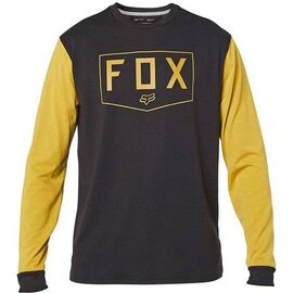 Футболка Fox Shield LS Tech, черно-желтый, 24120-019, Вариант УТ-00239815: Размер: L , изображение  - НаВелосипеде.рф
