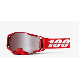 Веломаска 100%, Armega Red / Hiper Silver, Mirror Lens, 50720-003-02, изображение  - НаВелосипеде.рф