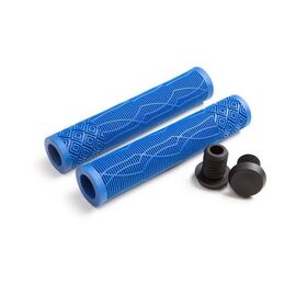 Грипсы велосипедные CLARK`S С132, резина, 168мм, пластиковые заглушки, синий, 3-483 , изображение  - НаВелосипеде.рф