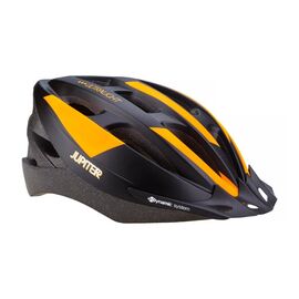 Шлем велосипедный Vinca Sport, взрослый, 19 отверстий, черный с оранжевым, VSH 23 jupiter, Вариант УТ-00226594: Размер: M/L (57-62 см), изображение  - НаВелосипеде.рф