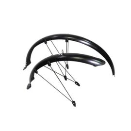 Крылья велосипедные Forward, углепластик, 26", ширина - 65 мм, с резиновыми брызговиками, черный, изображение  - НаВелосипеде.рф