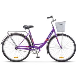 Городской велосипед STELS Navigator-345 Z010 28" 2020, Вариант УТ-00243388: Рама: 20" (Рост: 178-185 см), Цвет: фиолетовый, изображение  - НаВелосипеде.рф