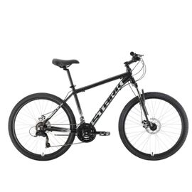 Горный велосипед Stark Indy 26.1 D Microshift 26" 2021, Вариант УТ-00244153: Рама: 16" (Рост: 150-165 см.), Цвет: черный, серый, изображение  - НаВелосипеде.рф