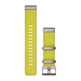Ремешок для смарт-часов GARMIN QuickFit, 22 мм, для MARQ, Jacquard Weave Nylon Strap, Yel/Green, 010-12738-23, изображение  - НаВелосипеде.рф