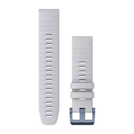 Ремешок для смарт-часов Garmin QuickFit, Silicone Band, для fenix 6 solar, 22 mm, Whitestone/Blue, 010-12863-23, изображение  - НаВелосипеде.рф