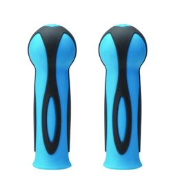 Грипсы для самокатов Globber DUAL COLOR 2 HANDLE GRIPS, голубой, 526-003-101, изображение  - НаВелосипеде.рф