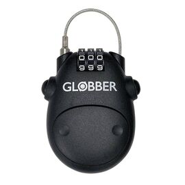 Замок велосипедный Globber LOCK, кодовый, трос 80 см, черный, 532-120, изображение  - НаВелосипеде.рф