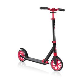 Самокат Globber NL 205, складной, двухколесный, нагрузка до 100 кг, черно-красный, изображение  - НаВелосипеде.рф