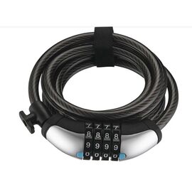 Замок велосипедный Giant SURELOCK FLEX COMBO COIL 10,10 мм трос в оплетке, кодовый механизм, 520000017, изображение  - НаВелосипеде.рф