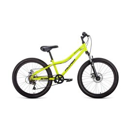 Подростковый велосипед ALTAIR MTB HT 24 2.0 disc 24" 2021, Вариант УТ-00241498: Возраст: 8-13 лет (Рост: 130-150 см), Цвет: черный/бирюзовый, изображение  - НаВелосипеде.рф