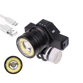 Фара велосипедная VXM BST-001, T6+COB LED, настраиваемый ZOOM, USB, с аккумулятором, влагозащита, 5 режимов, УТ00019036, изображение  - НаВелосипеде.рф