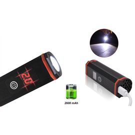 Фара велосипедная VXM, передняя, CREE LED (T6), 400 Lum, USB, с аккумулятором 2600 mAh, корпус алюминий, УТ00019037, изображение  - НаВелосипеде.рф