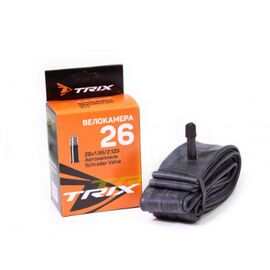 Камера велосипедная TRIX, 26x1,95/2,125, Бутил, Schrader (AV), TX261952125, изображение  - НаВелосипеде.рф