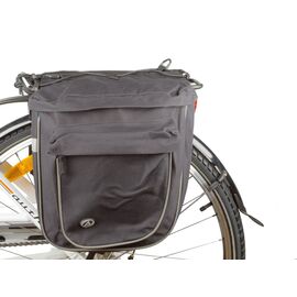 Велосумка AUTHOR "штаны" на багажик A-N Cargo 22 "2в1"с ремнем+чехол V=22л (10) черная 8-15000016, изображение  - НаВелосипеде.рф