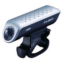 Фара велосипедная D-LIGHT CG-117P, серебристый, 3008, изображение  - НаВелосипеде.рф