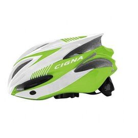 Шлем велосипедный Cigna WT-029, зелёный/белый, Вариант УТ-00242041: Размер: 57-62 см., изображение  - НаВелосипеде.рф