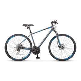 Гибридный велосипед STELS Cross 150 D Gent 28 V010 28" 2019, Вариант УТ-00212174: Рама: 18,5" (Рост: 167-178 см.), Цвет: Антрацитовый, изображение  - НаВелосипеде.рф